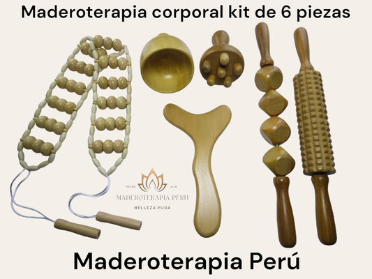 Maderoterapia Corporal kit de 6 Piezas